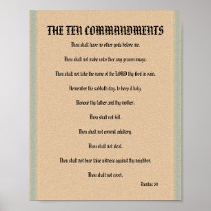 Les Dix Commandements - Poster de la colonne de pi