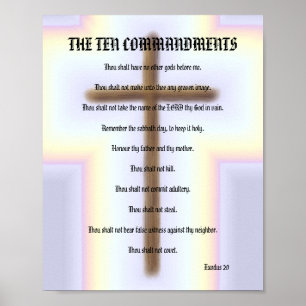 Les Dix Commandements - Poster de la Croix Arc-en-
