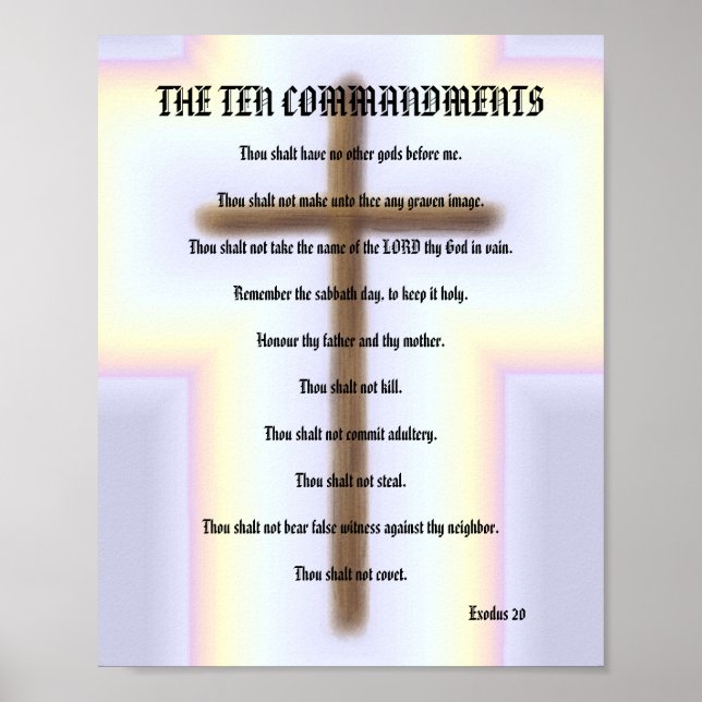 Les Dix Commandements - Poster de la Croix Arc-en- (Devant)