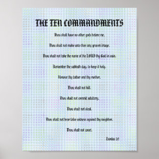 Les Dix Commandements - Poster de la Grille Bleue