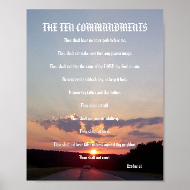 Les dix commandements - Poster du coucher du solei (Devant)