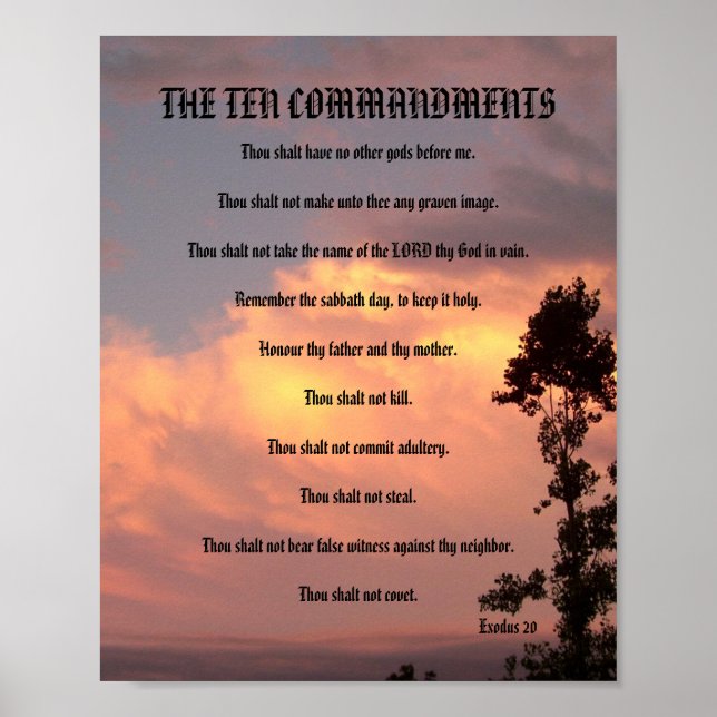 Les dix commandements - Poster du coucher du solei (Devant)