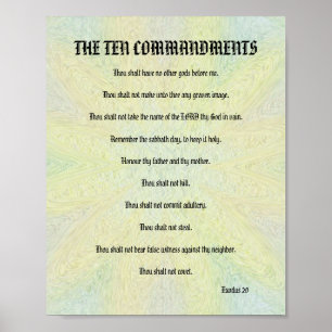 Les Dix Commandements - Poster Floral Pastel