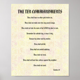 Les Dix Commandements - Poster Jaune Twists