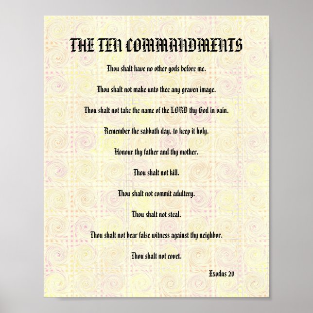 Les Dix Commandements - Poster Jaune Twists (Devant)
