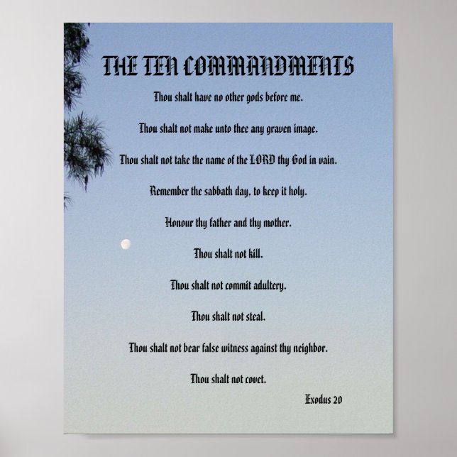 Les Dix Commandements - Poster Pine Moon (Devant)