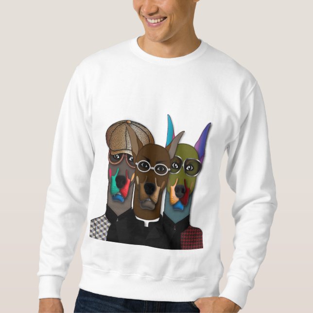 "Les Dobermans Gentlemen" Sweatshirt Artistique (Devant)