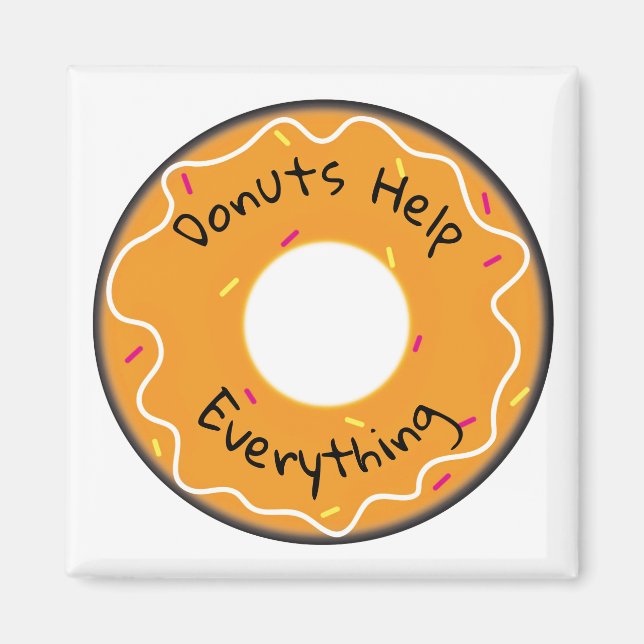 Les Donuts Aimants Réfrigérateurs Aident Tout (Devant)
