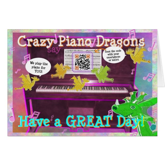 Les dragons fous de piano indiquent ont un jour (Devant horizontal)