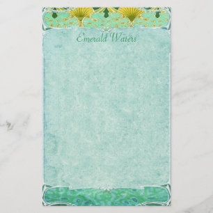 Les eaux vertes - papeterie de Nouveau d'art