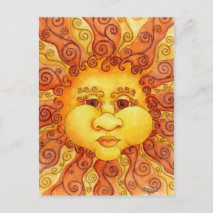 Les éléments - carte postale du feu