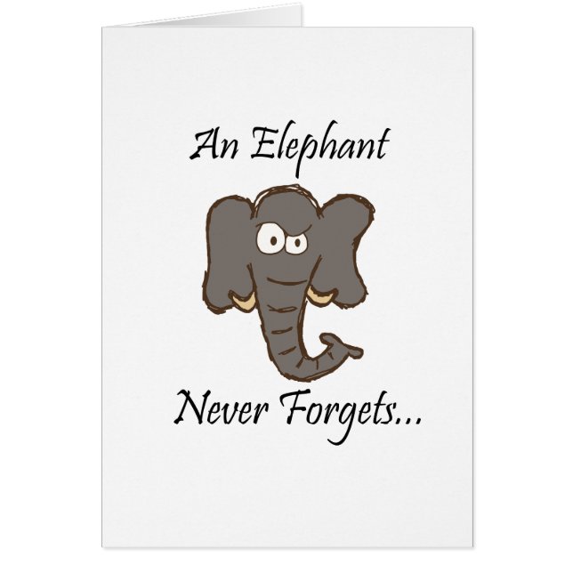 Les éléphants n'oublient jamais (Devant)