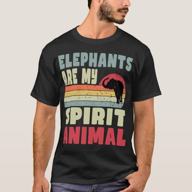 Les éléphants sont mon esprit Animal T-Shirt (Devant)