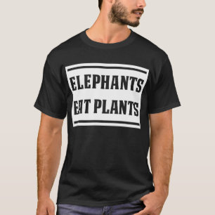 Les "éléphants T-shirt mangent plantes"