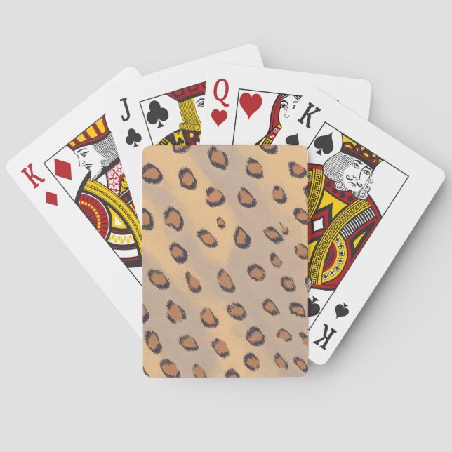Les endroits léopards Peinture Cartes de jeu (dos)