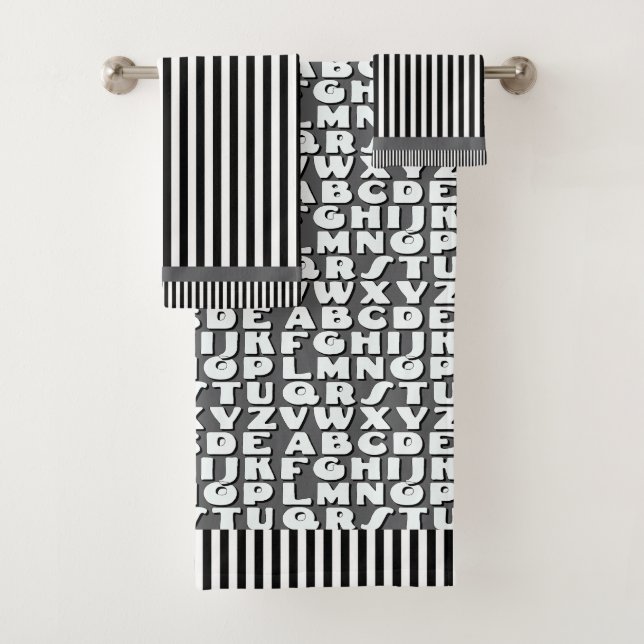 Les enfants Alphabet Gris Noir (En situation)