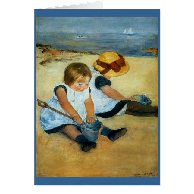 Les enfants de Mary Cassatt sur la plage (1884) (Devant)