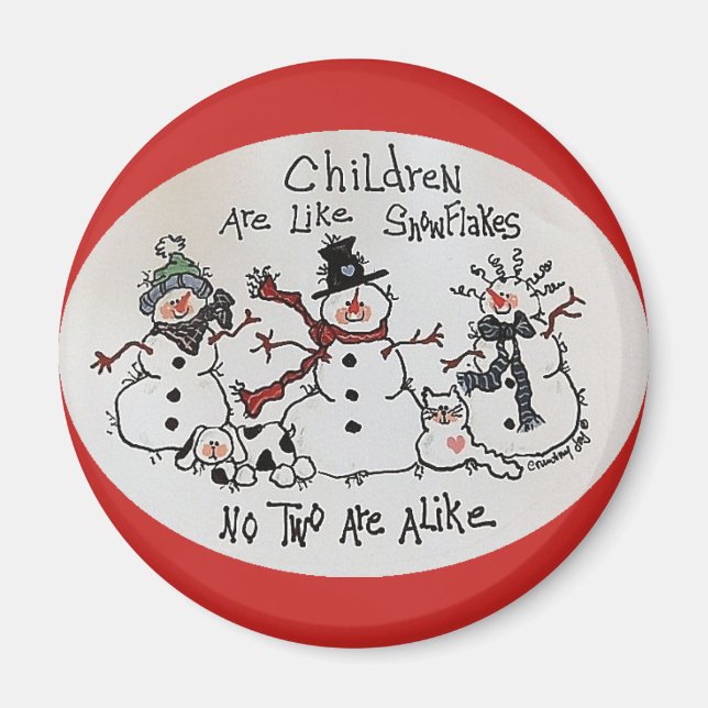 Les Enfants Sont Comme Un Aimant De Snowflakes (Devant)