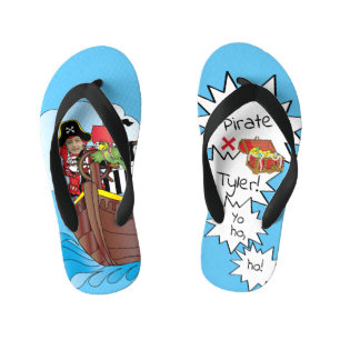 Les enfants tongs tongs visage pirate