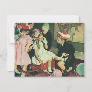 Les enfants vintages jouent à la queue sur l'âne