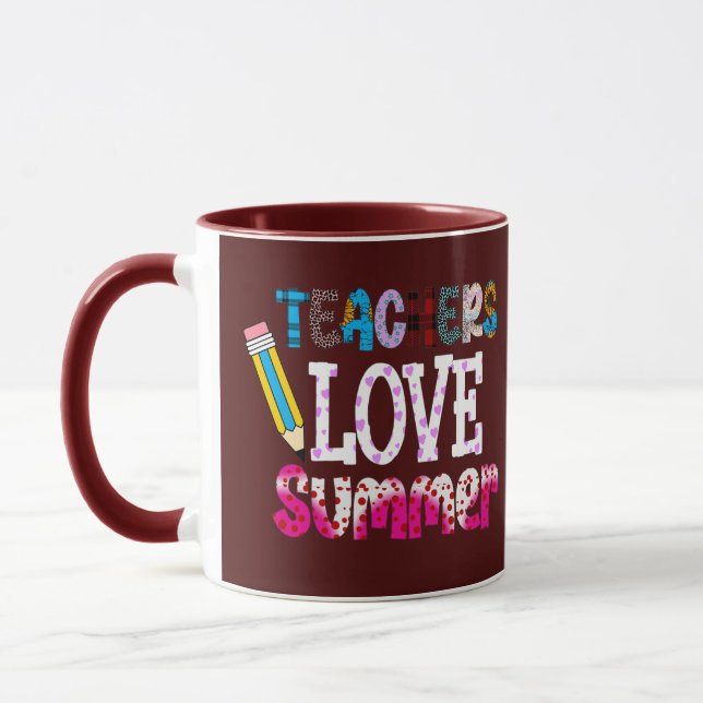 Les enseignants aiment la Mug d'été | Cadeau ensei (Gauche)