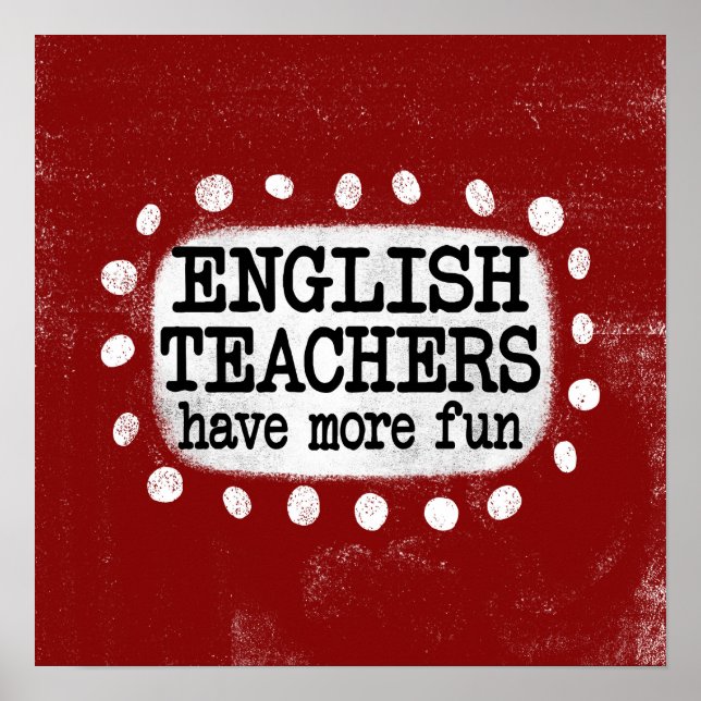 Les Enseignants Anglais Ont Plus Amusants Poster W (Devant)