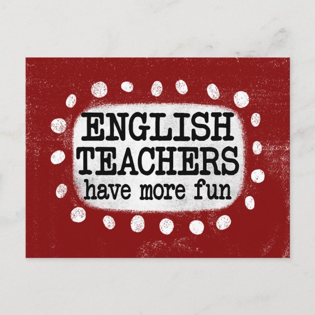 Les Enseignants Anglais Ont Plus De Carte Postale  (Devant)