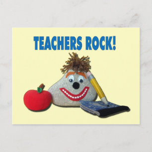 Les enseignants roulent ! Carte postale jaune