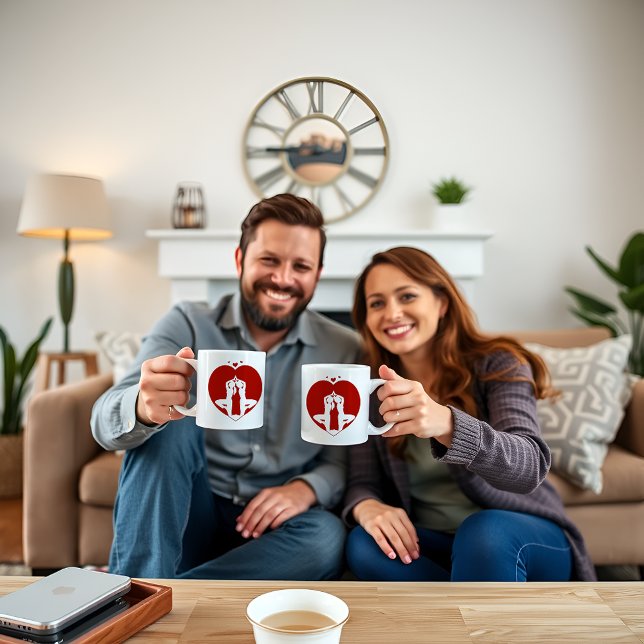 Les épaules en Harmonie Couples personnalisés Mug (Créateur téléchargé)