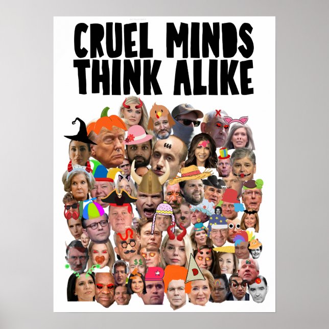 "LES ESPRITS CRUELS PENSENT DE MÊME" POSTER DE PRO (Devant)