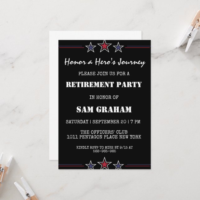 les états-unis lancent des invitations à la retrai (Devant/Arrière en situation)