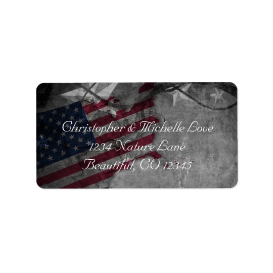 Les Etats-Unis patriotiques diminuent et l'adresse Étiquettes D’adresse