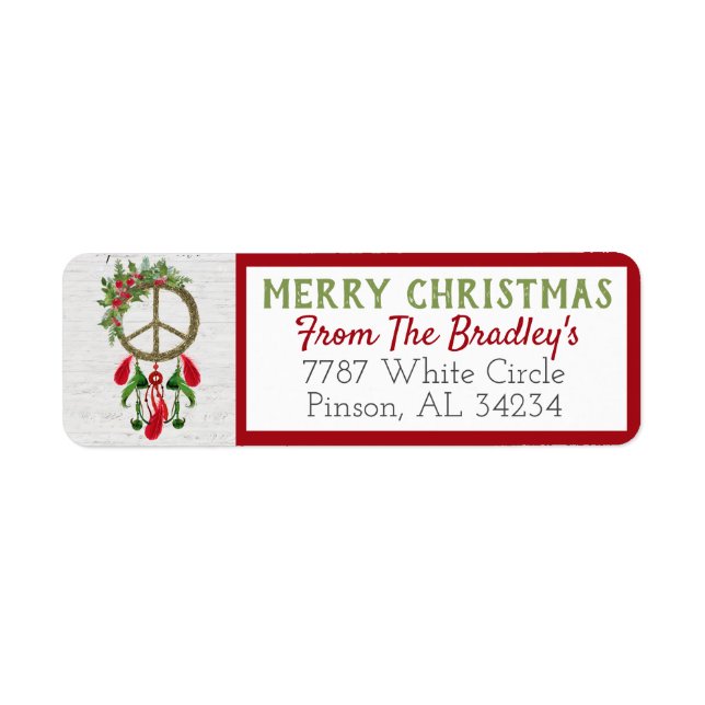 Les Étiquettes de retour de Peace On Earth (Devant)