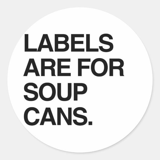 LES ÉTIQUETTES SONT POUR LES BOÎTES DE SOUPE (Devant)