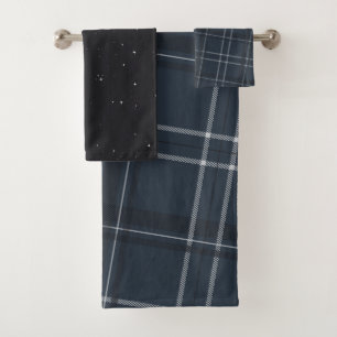 Les étoiles de vacances bleu marine plaid