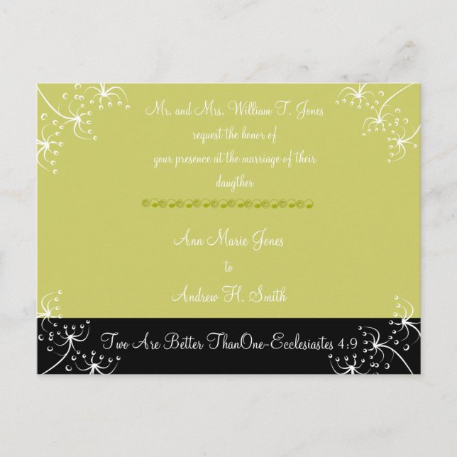 Les Faire-part de mariage chrétiennes Deux sont me (Devant)