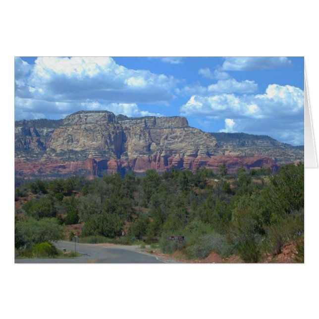 Les falaises rouges de Sedona—Carte (Devant horizontal)