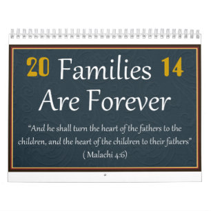 Les familles sont pour toujours calendrier