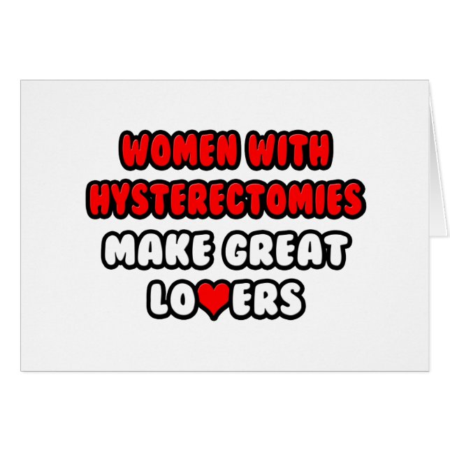Les femmes avec hystérectomie font de grands amour (Devant horizontal)