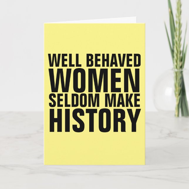 LES FEMMES BIEN COMPORTÉES FONT DES CARTES D'HISTO (Devant)