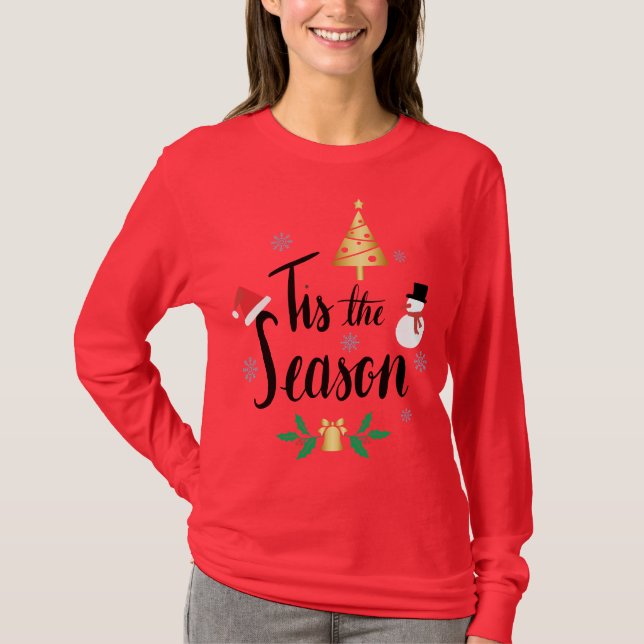 Les femmes dorment le T-shirt de Noël (Devant)