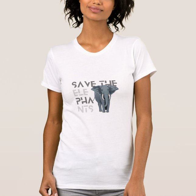 Les femmes sauvent l'éléphant T-shirt (Devant)