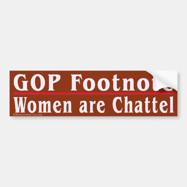 Les femmes sont un Sticker Chattel Bumper (Devant)