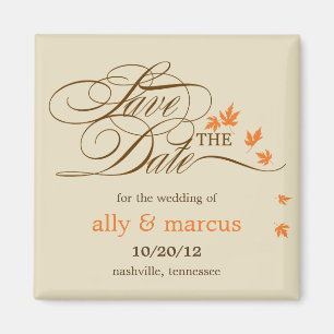 Les Feuilles D'Automne Sauvegardent Le Magnet De D