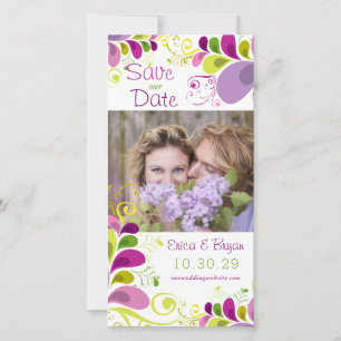 Les Feuilles Floraux Colorés Sauvegardent Le Carte