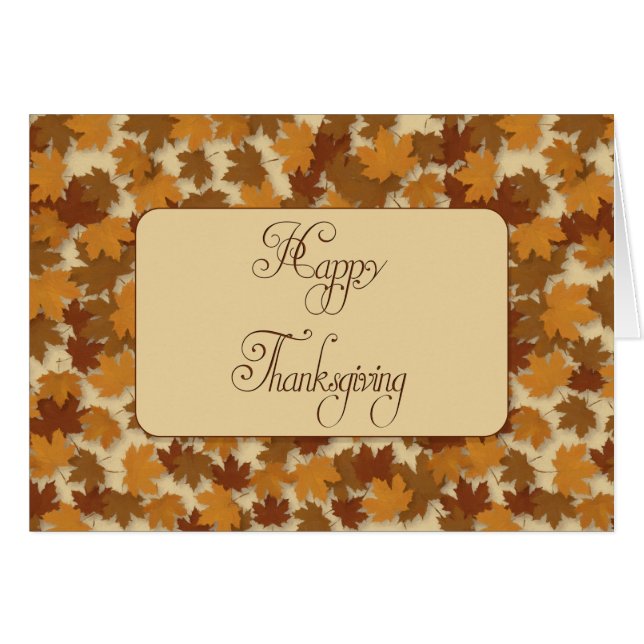Les Feuilles peints de Thanksgiving (Devant horizontal)