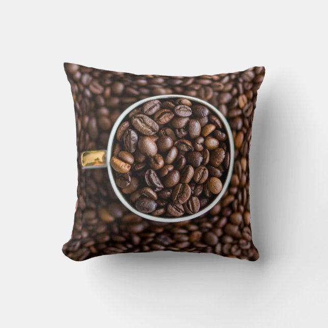 Les fèves de café lancent oreiller (Recto)