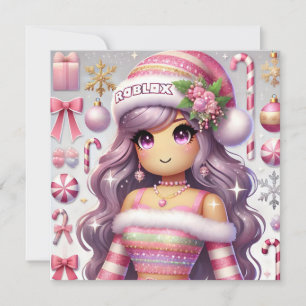 Les filles Ados de Robloxo jolie carte de Noël