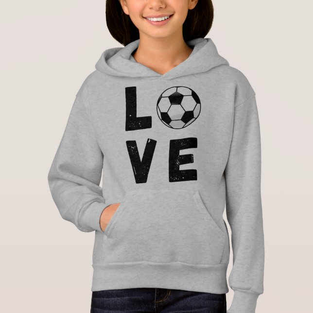 Les Filles Aiment Footballeur Mignon Sweat à Capuc (Devant)