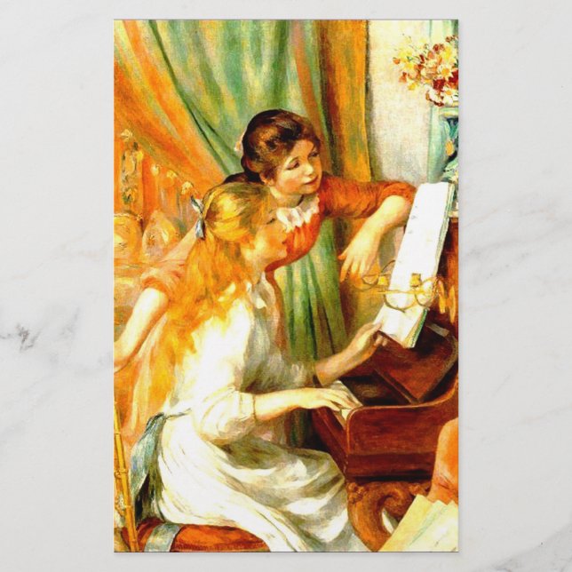 Les filles au papier papeterie pour piano (Devant)